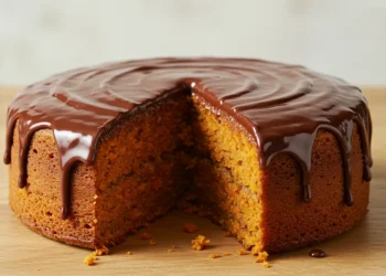 Bolo de Cenoura Com Cobertura de Chocolate