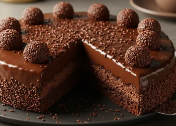 Bolo de Chocolate com Brigadeiro