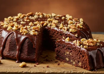 Bolo de Chocolate com Nozes