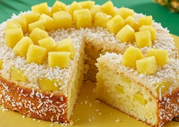Bolo de Coco com Abacaxi
