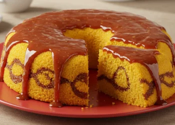 Bolo de Fuba com Goiabada